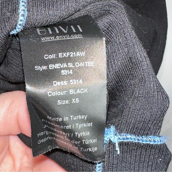 Envii Black Eneva Workout Tee Stretch Crop Top XS Gym - Picture 6 of 8